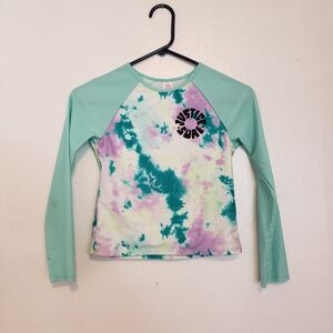 Justice girl swim top rashguard